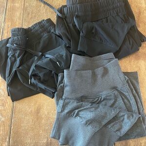 Women’s Black and Charcoal Joggers - Pack of 3